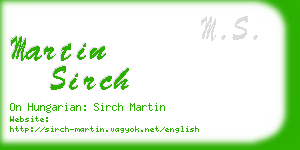 martin sirch business card